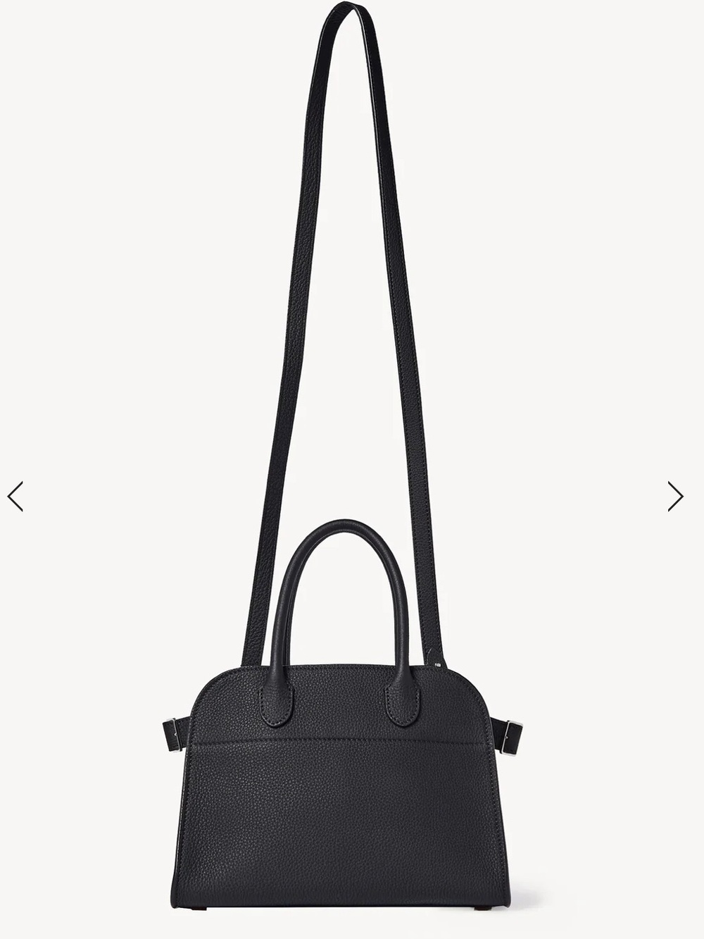 The Row Soft Margaux 10 Bag Black Matte Leather - Picture 4 of 5